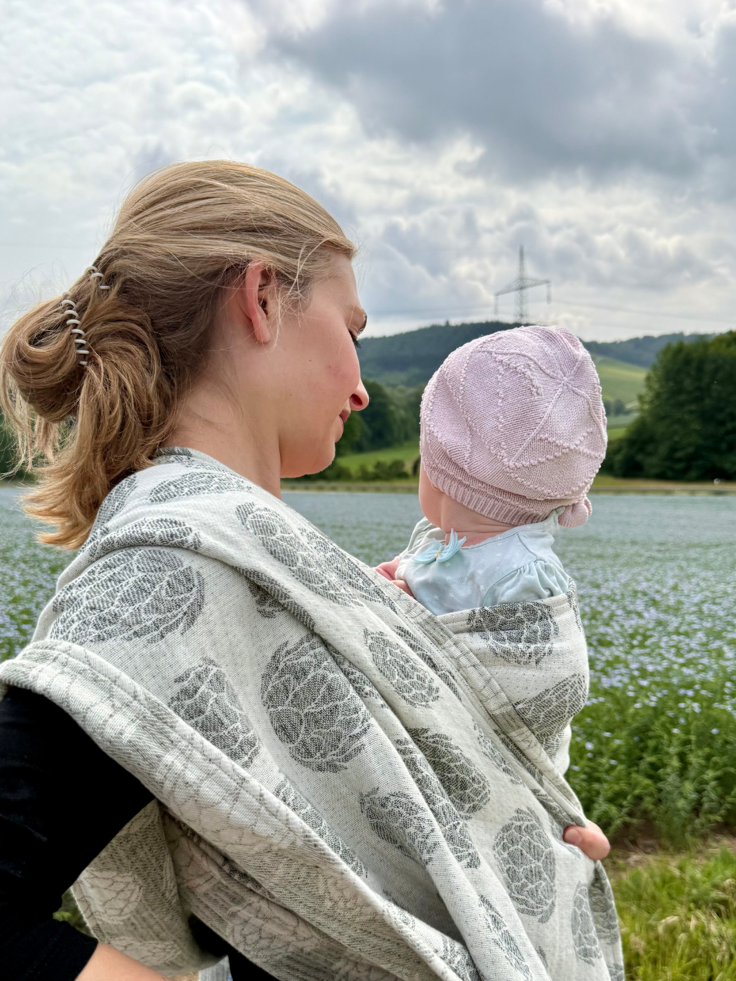 Schal aus Biobaumwolle, Leinen und Hanf- Artishocca Terra Héla - camilou.de