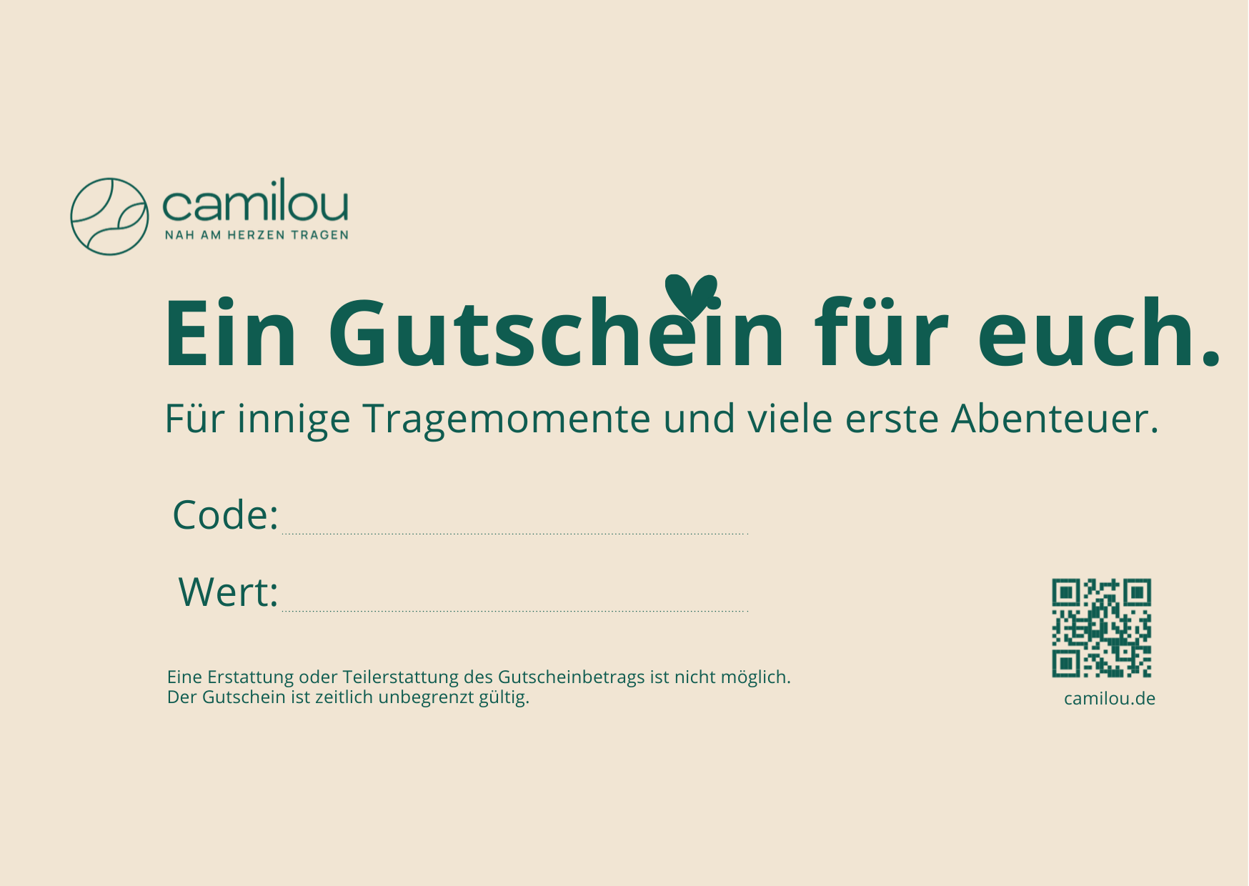 Ein Geschenkgutschein für euch - camilou.de